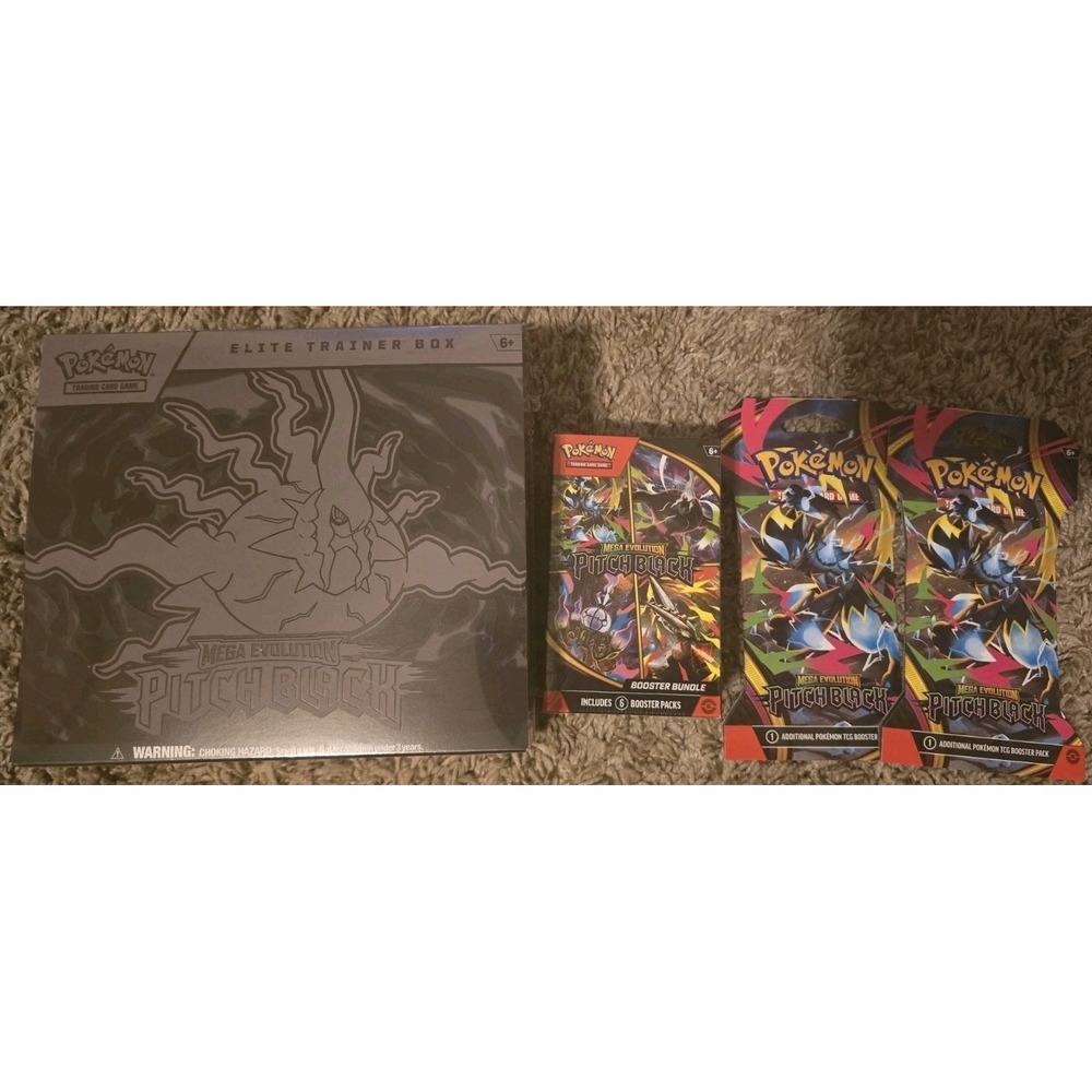 Pokémon TCG Pitch Black Sealed Lot ETB, Booster Bundle,2 Sleeved Pack New Sealed